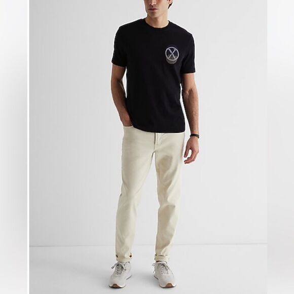 Embroider circle X logo black shirt - Picture 4 of 9